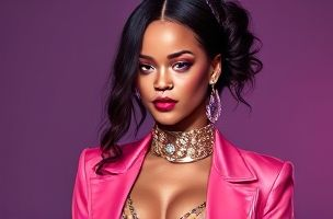 Rihanna in a fashion show